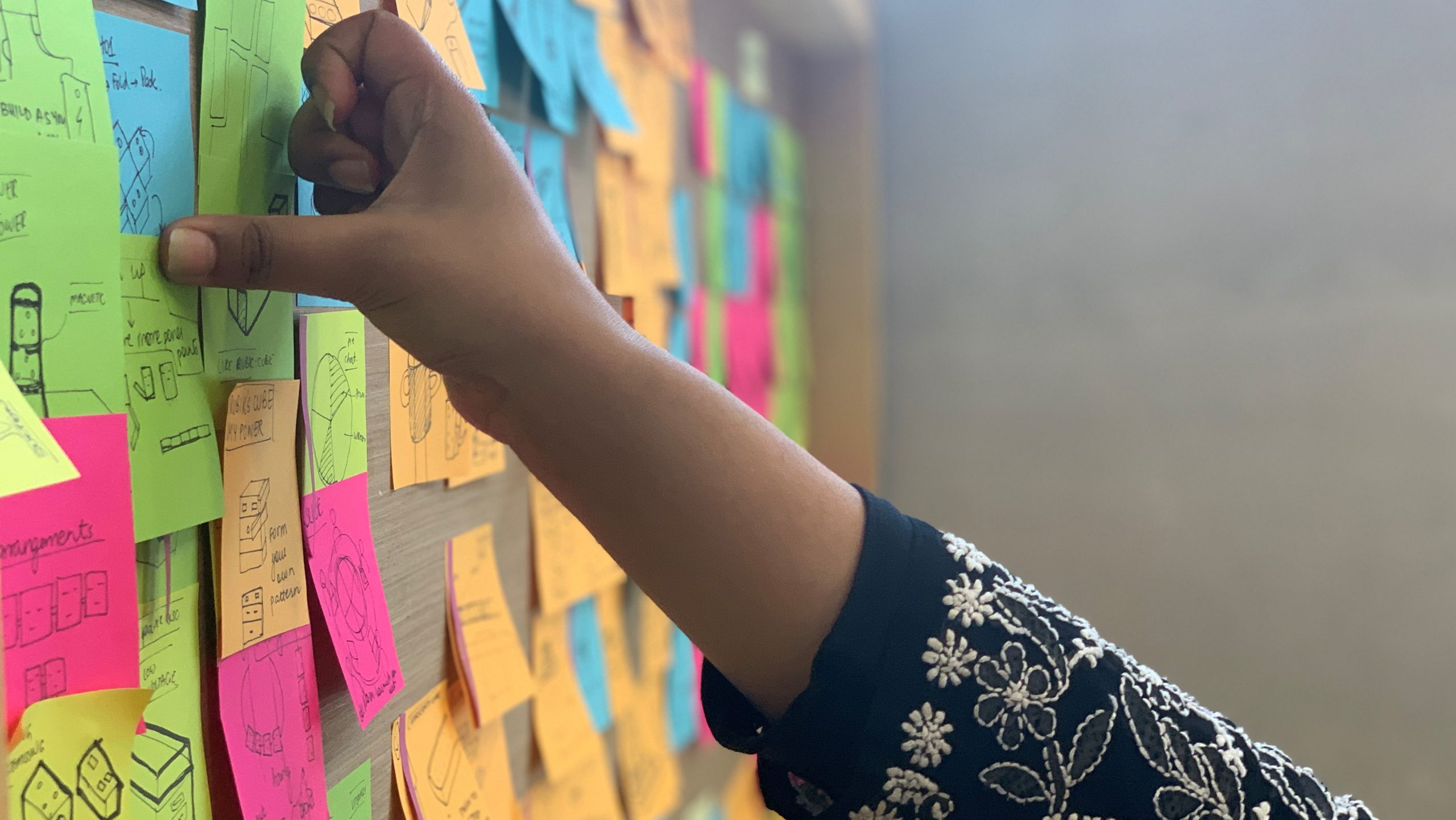 Grouping of post its